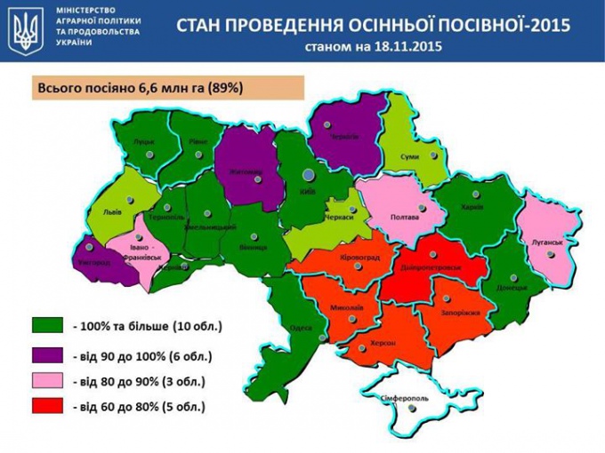 Посевная озимых, 18 ноября 2015 года