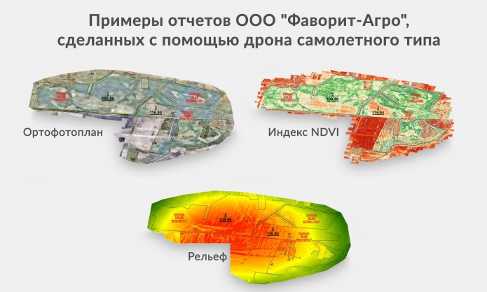 Примеры отчетов ООО «Фаворит-Агро», сделанных с помощью дрона