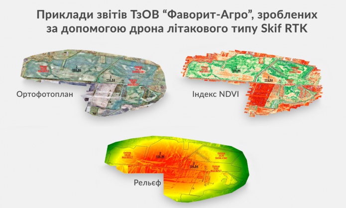 Приклади звітів ТзОВ «Фаворит-Агро», зроблених за допомогою дрона