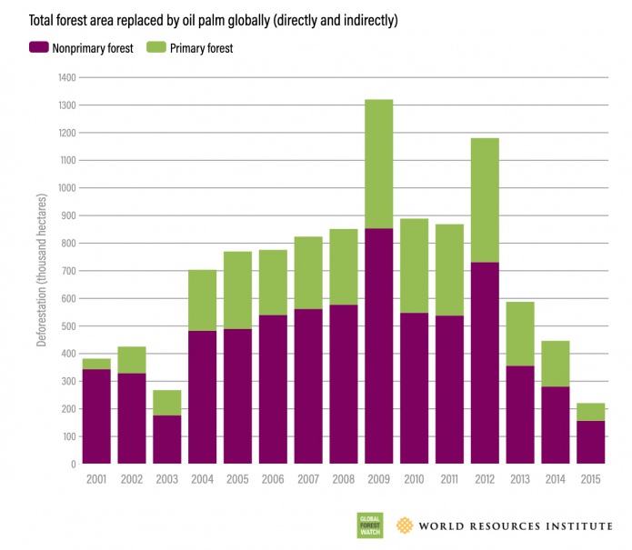 Замещение лесов пальмовыми плантациями